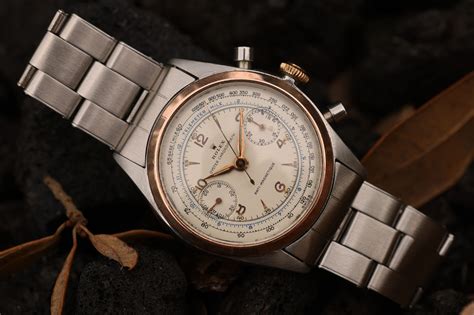 1949 Rolex Oyster Chronograph ref. 4500 Steel and Rose Gold